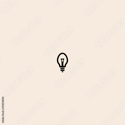 Light bulb icon flat vector design. 