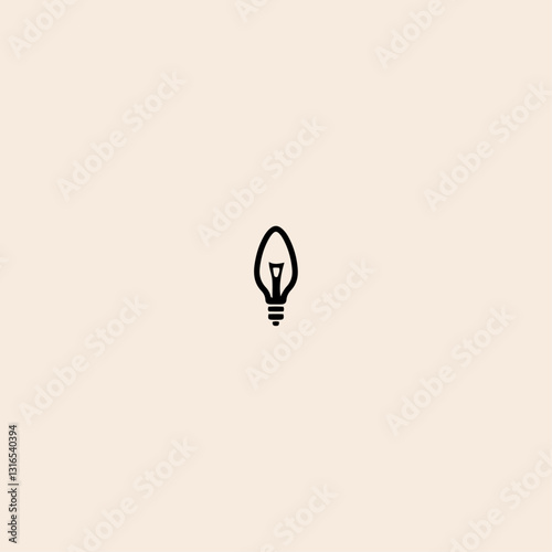 Light bulb icon flat vector design. 