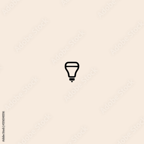 Light bulb icon flat vector design. 