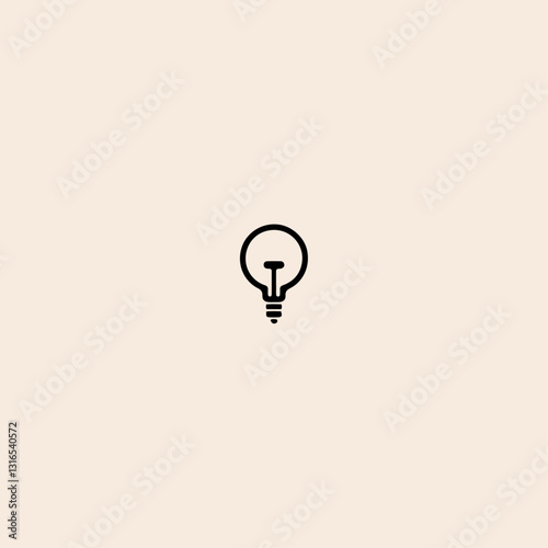 Light bulb icon flat vector design. 