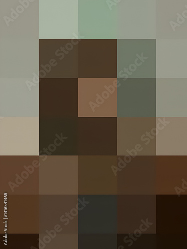 Portrait of medieval boy in green hood and brown leather jerkin with determined expression