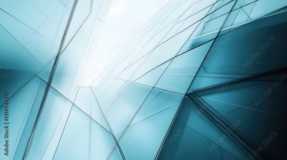 Abstract architectural view of a modern building with many glass panes Abstract architectural view of a modern building with many glass panes