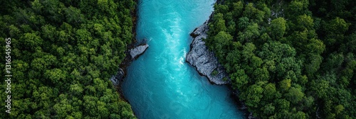 Aerial landscape of dramatic fjords in Norway, with cascading waterfalls and emerald waters