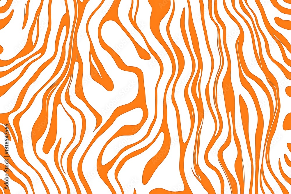 Abstract Orange and White Wavy Lines Seamless Pattern Background Texture Abstract Orange and White Wavy Lines Seamless Pattern Background Texture