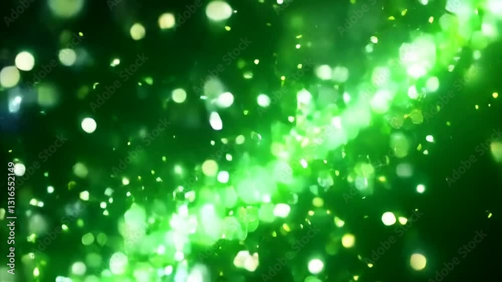 green bokeh background