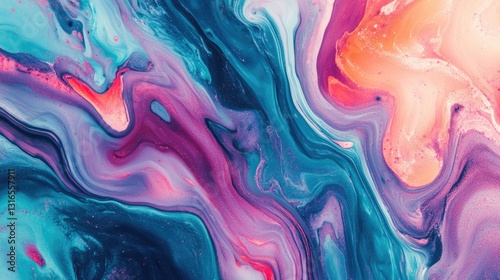 Wallpaper Mural A beautiful fluid art piece with many colors and textures Torontodigital.ca