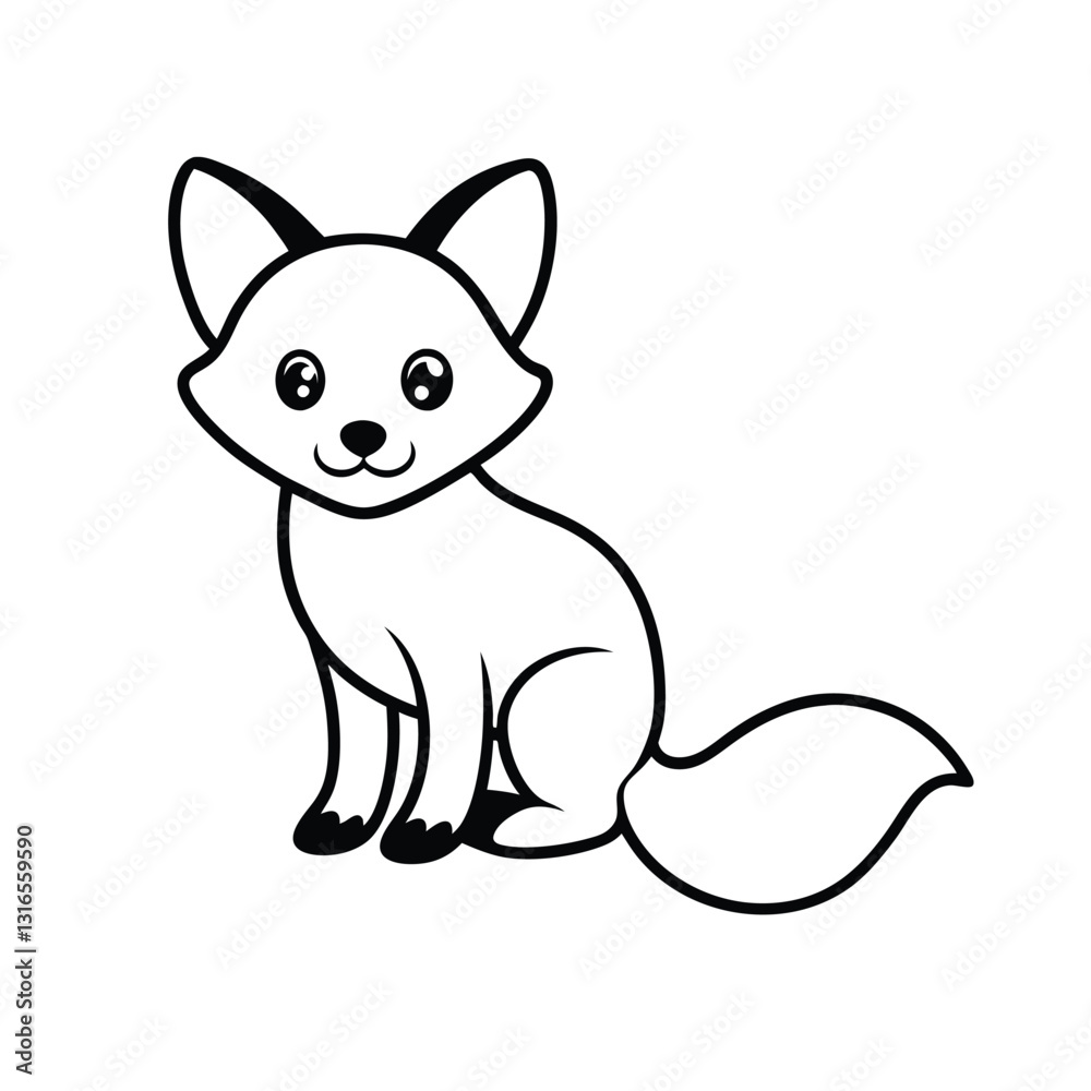 fox on a white background fox on a white background