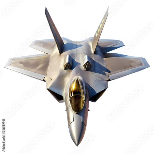 F-22 Raptor Stealth Fighter Jet on white background