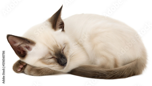Sleeping Cream Tabby Kitten