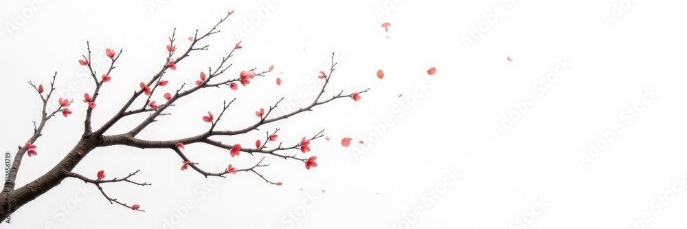Twisted and curled branches against white backdrop, white, abstract Twisted and curled branches against white backdrop, white, abstract