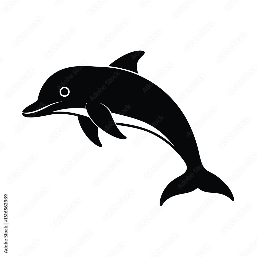 Fototapeta premium dolphin isolated on white background