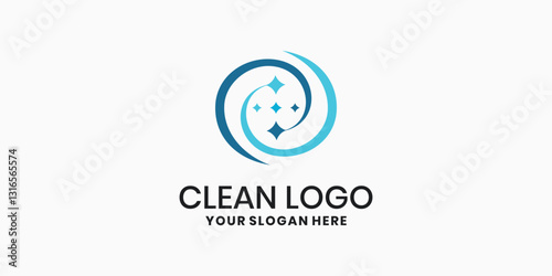 Cleaning logo icon design template