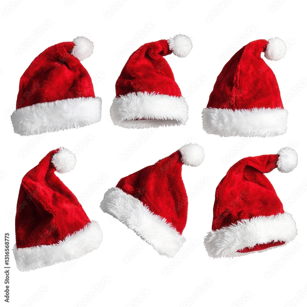 set of santa hats set of santa hats