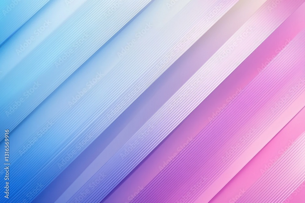 Fototapeta premium Abstract background with diagonal lines in pastel blue and pink. Ideal for websites, presentations, or any design needing a soft, modern feel.