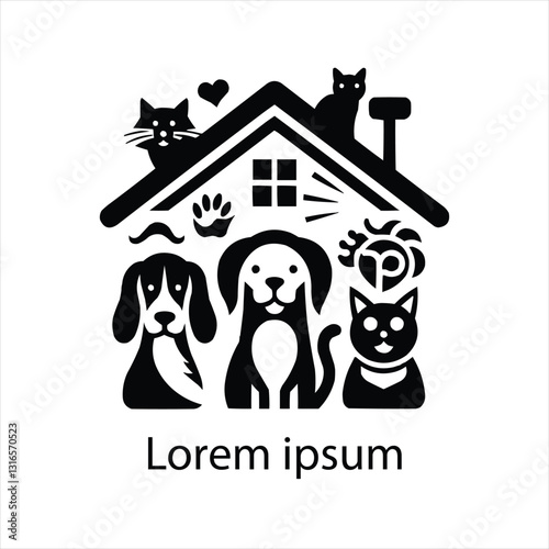  Home pets Logo icon.