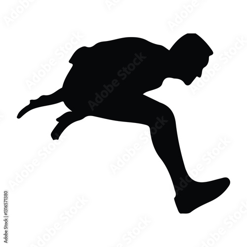 silhouette of person jumping