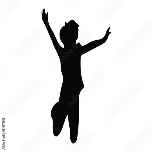 silhouette of person jumping