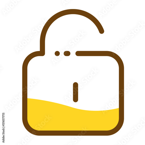Unlocked Potential, A Bright Yellow Keyhole Brimming With Opportunity, Symbolizing New Beginnings And A Fresh Start In A Minimalist Design