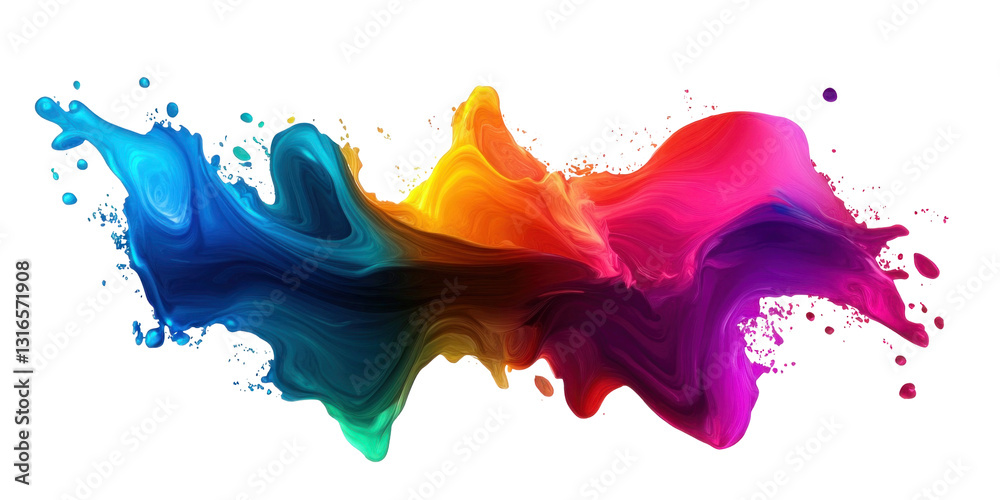 Obraz premium colorful ink splashes
