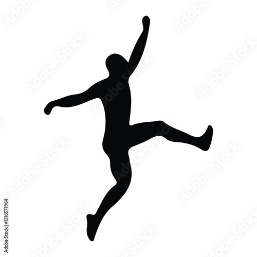 silhouette of person jumping
