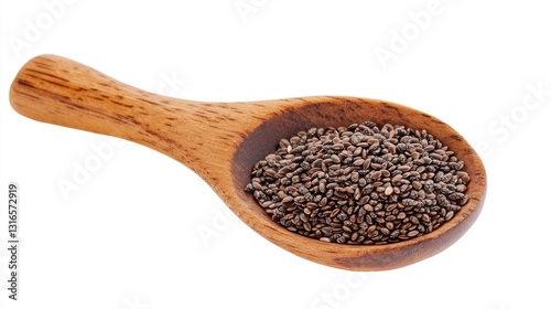 Wallpaper Mural A wooden spoon filled with mixed seeds, including flax and chia. Torontodigital.ca