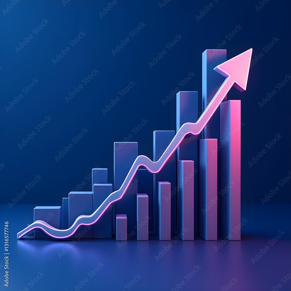 business graph showing growth