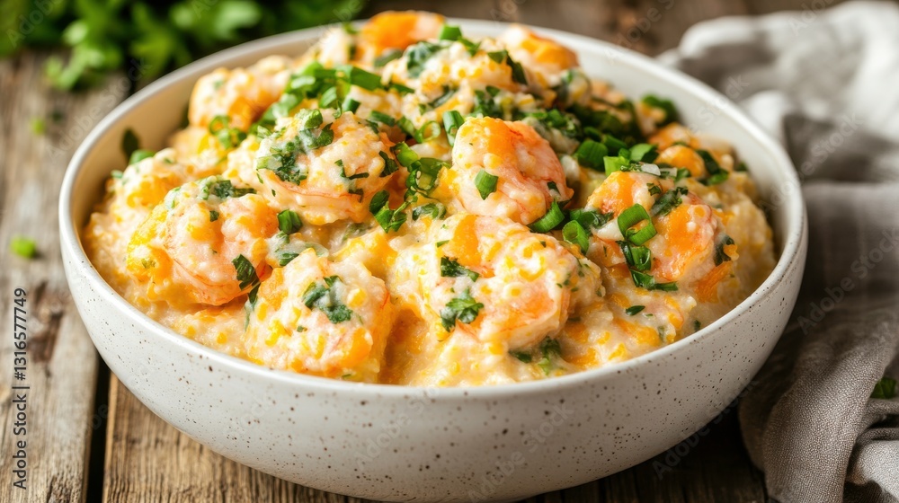 Creamy Grits with Cheddar and Green Onions Creamy Grits with Cheddar and Green Onions