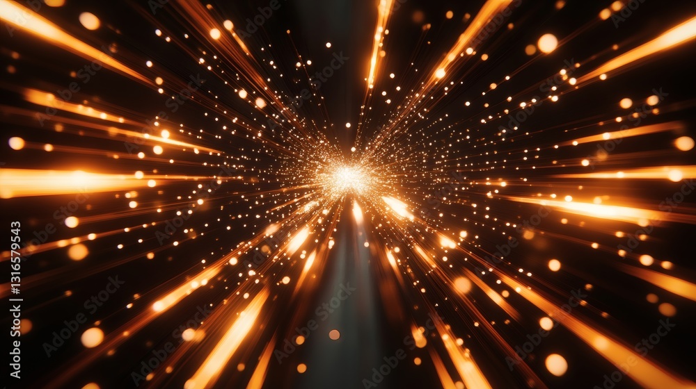 Abstract explosion of radiant light, representing energy flow and dynamics Abstract explosion of radiant light, representing energy flow and dynamics
