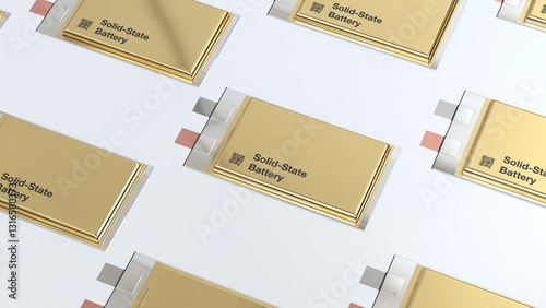 solid state batteries for cars, development groundbreaking SSB pouch cell solid-state electric vehicle battery, High Energy Density Energy storage, mass production accumulator cell modules, 3d render
