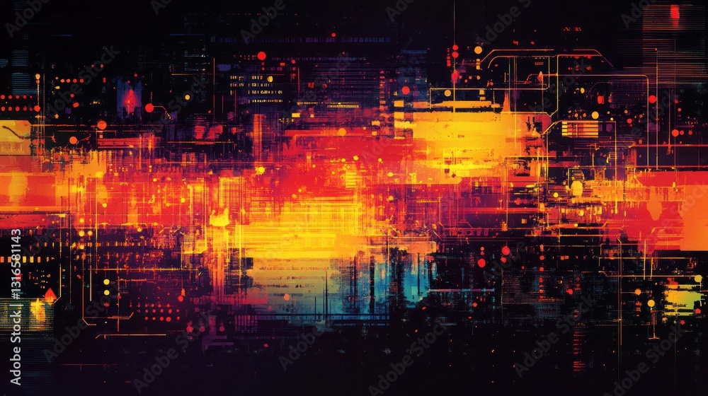 Obraz premium Abstract digital circuit board design