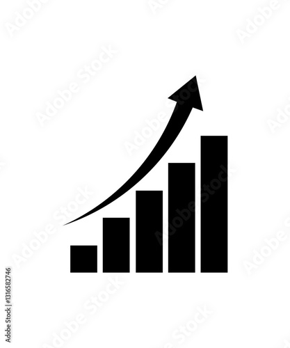 Finance graph icon with sharpness
