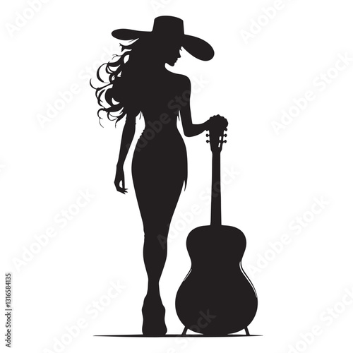 Synth Player Musician silhouette, creating electronic soundscapes - Musician illustration - Minimalist Musician vector - Profession silhouette
