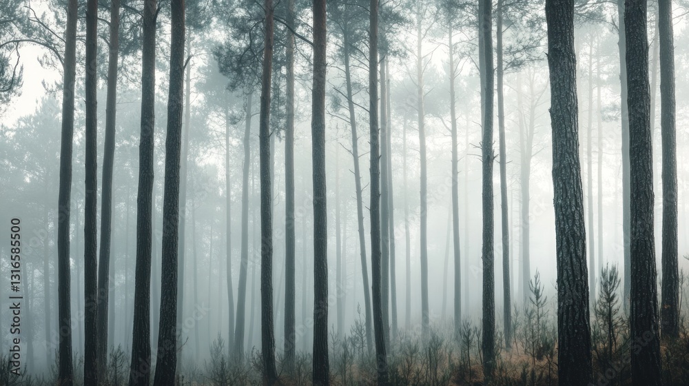 Misty Forest Trunks Misty Forest Trunks