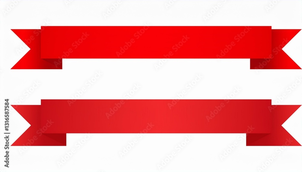 GSet of red banner ribbon color. Flat bookmark sale tag website decorative design vector GSet of red banner ribbon color. Flat bookmark sale tag website decorative design vector