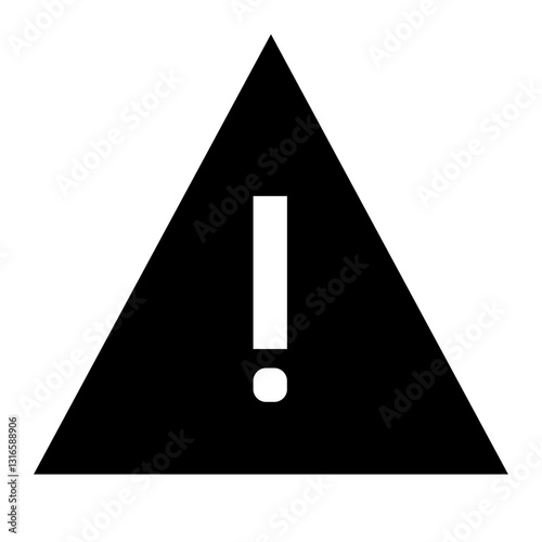 Urgent Warning Sign A Stark Black Triangle With A Bold White Exclamation Point Conveying Immediate Danger And Caution In A Minimalist Design
