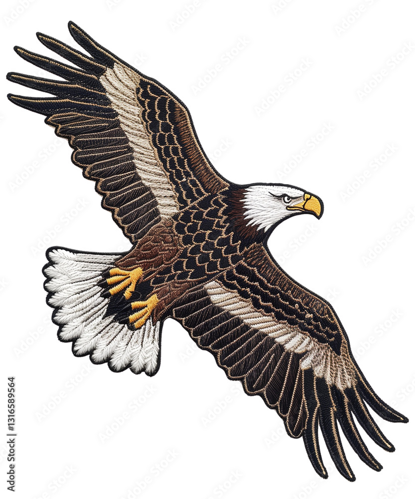 bald eagle in flight patch badge cut out png on transparent background bald eagle in flight patch badge cut out png on transparent background