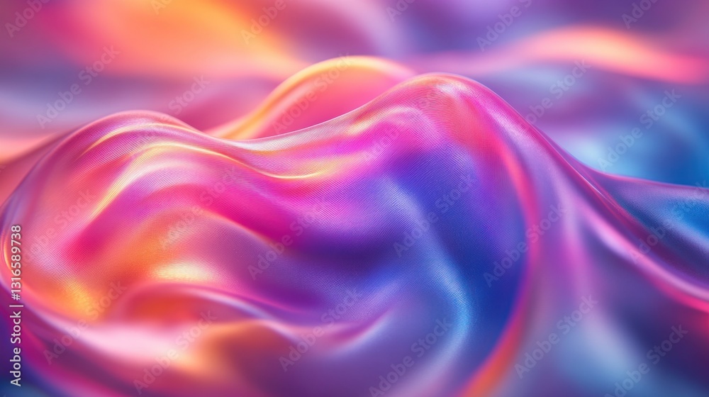 Obraz premium Abstract iridescent liquid form