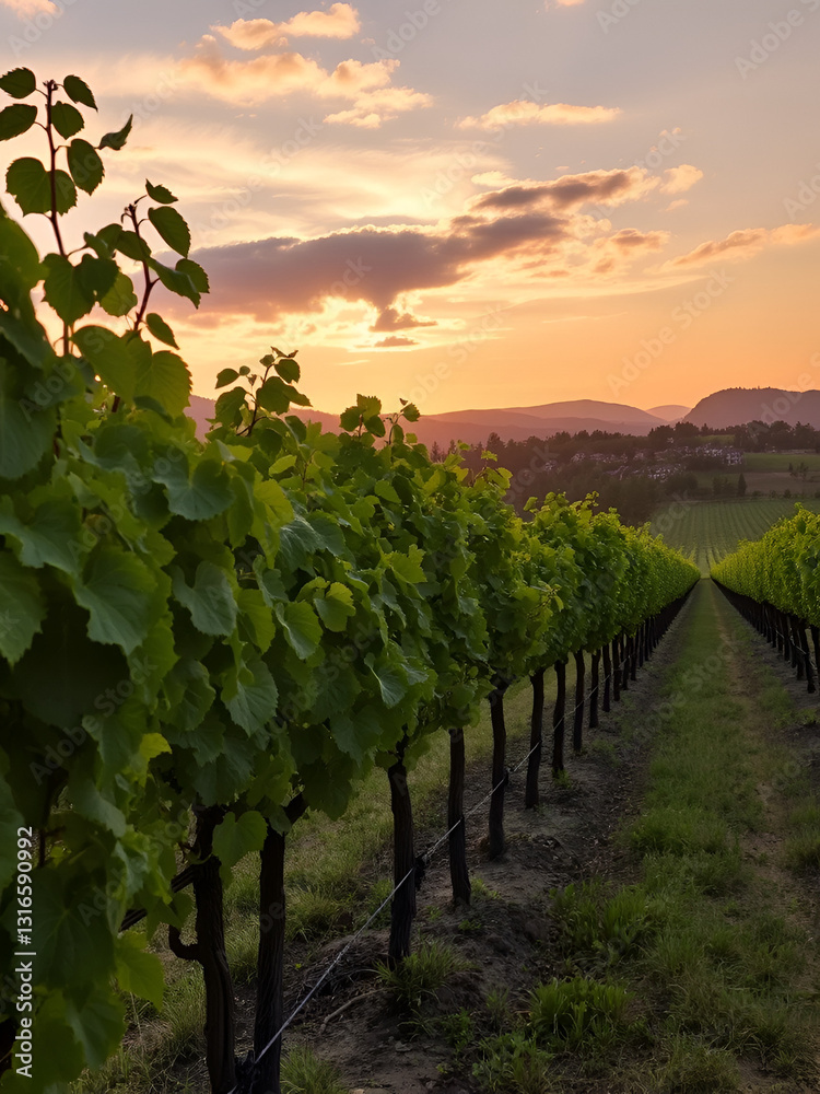 Naklejka premium Nertted Vineyard