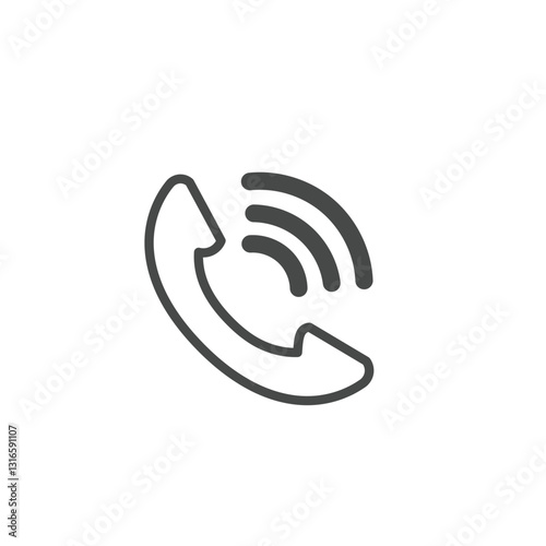 Phone flat icon. Call symbol. Phone call sign. Ringing phone glyph vector icon - Vector ui icon. call icon.