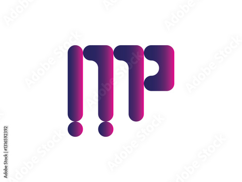 MP modern letter logo design