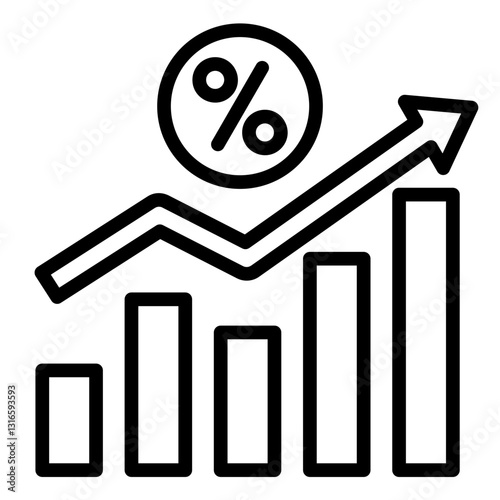 Increase  Icon Element For Design