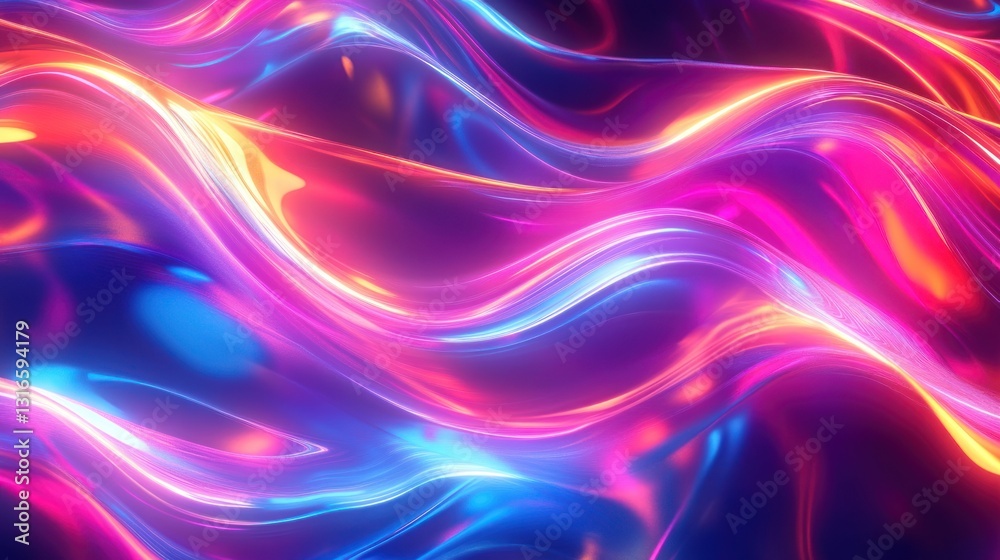 Abstract Neon Liquid Waves Abstract Neon Liquid Waves