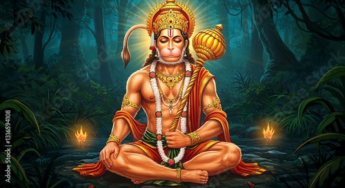 Hanuman for Hanuman Jayanti Janmotsav celebration background for religious holiday of India
