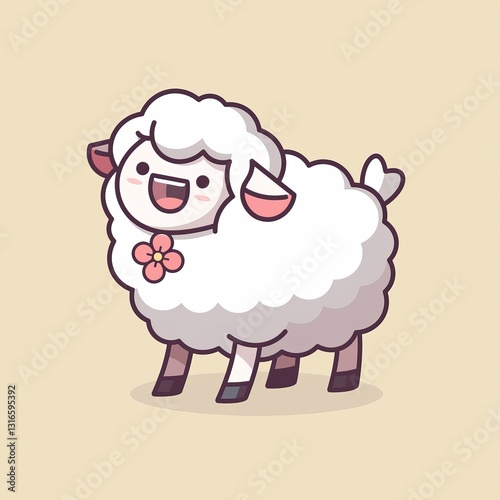 Wallpaper Mural Cute sheep illustration (1) Torontodigital.ca