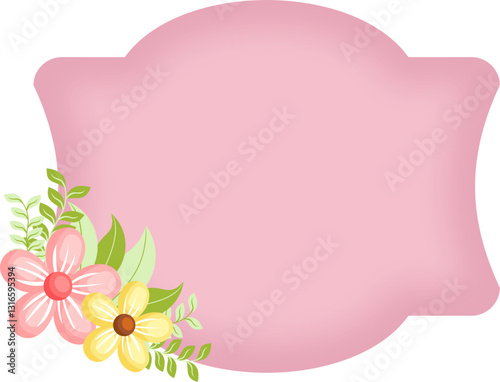 Text Box With Floral