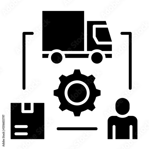 Supply Chain  Icon Element For Design