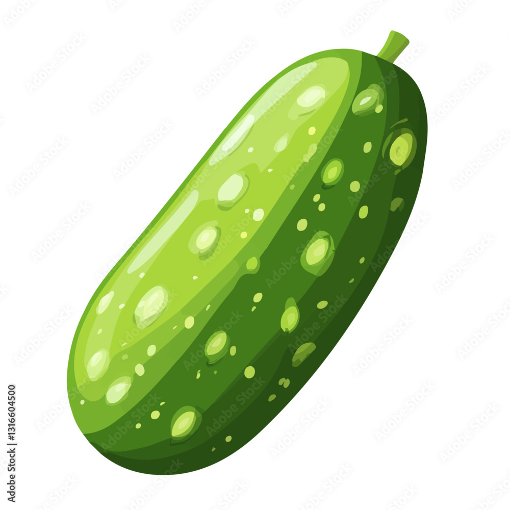 2D flat vector illustration Cucumber icon isolated on a white background.
2D flat vector illustration Cucumber icon isolated on a white background.