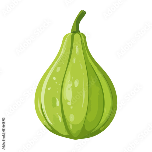 2D flat vector illustration Gourd plant icon isolated on a white background.

