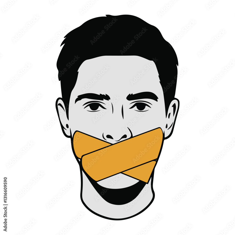 Day of Silence Vector Design - Social Media, T-Shirt, Sticker, Poster, Print Cards, Animated GIF - Solid Colors, No Gradients, Vector Illustration for Awareness and Protest Day of Silence Vector Design - Social Media, T-Shirt, Sticker, Poster, Print Cards, Animated GIF - Solid Colors, No Gradients, Vector Illustration for Awareness and Protest