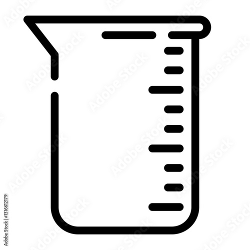 measuring cup cut line icon